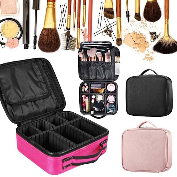 Makeuptaske Makeupbørsteetui black