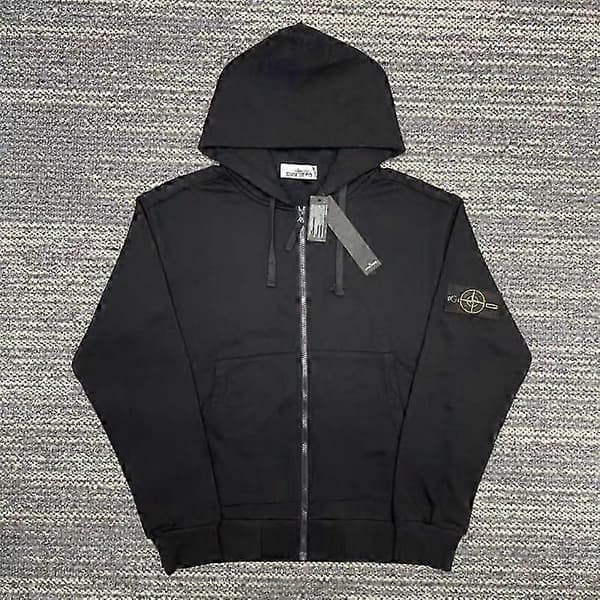 Unisex hættetrøjer egnet til efterår og vinter, ensfarvet ø-patch Navy blue XXL