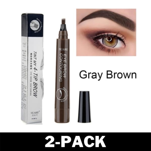 Luksuriøs øyenbrynspenn multipack gråbrun 2-pakning