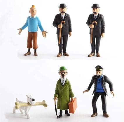 6 st Tintin figurleksaksmodell