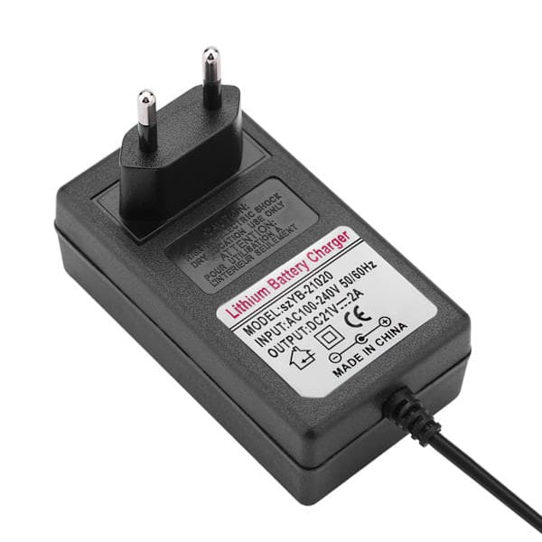 EU-certificeret 21V 2A lithium-ion batterioplader AC-adapter