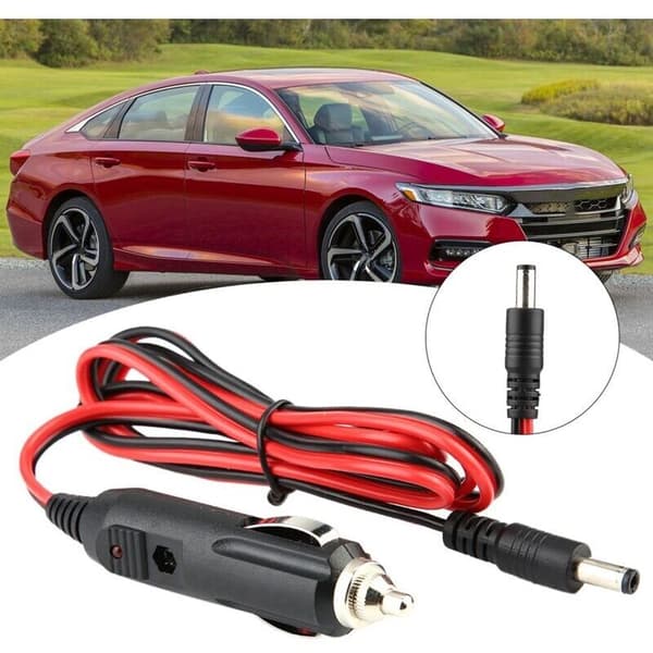 Universal 12/24V biloplader, cigarettænderadapter, strømkabel, adapterkabel