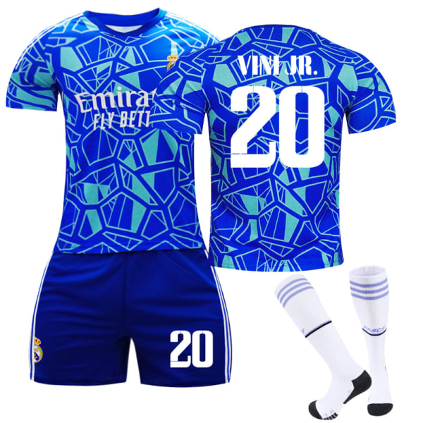 2023 Real Madrid Goalkeeper Edition Fotbollströja Training Kit VINI JR. 20 Kids 24(130-140CM)