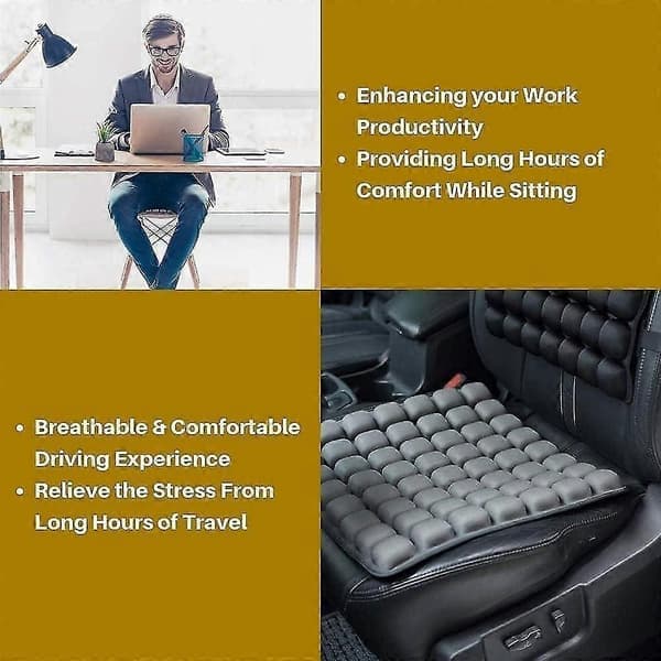 Oppustelig luftpude sædehynde til bil, kontor og kørestol
