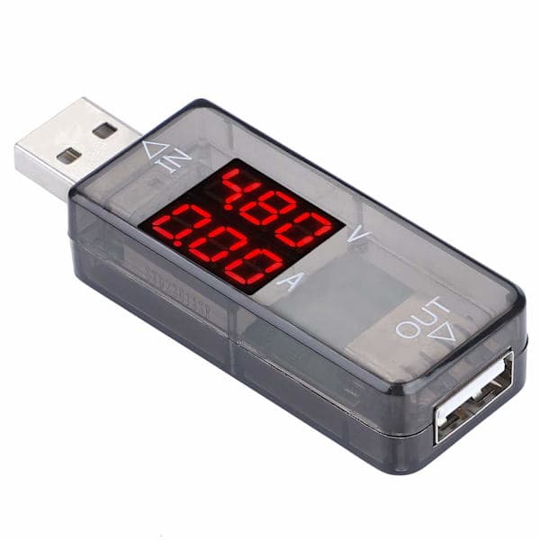 USB-tester, farveskærm, voltmeter, amperemeter, strømmåleinstrument, multimeter, oplader, USB-tester