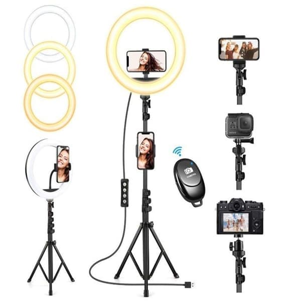 Ringlys med stativ, Selfie-ringlys med 62-tommers stativ for KLB