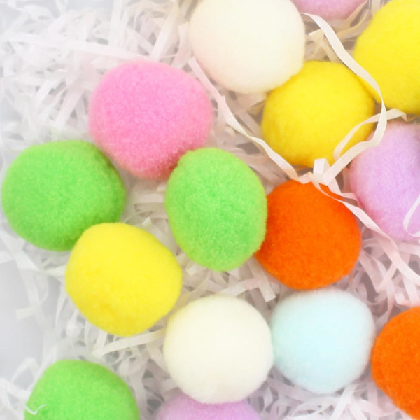 20 Stykker Kat Pomponer Bløde Bolde Interaktivt Legetøj Træning Multicolor (3cm)