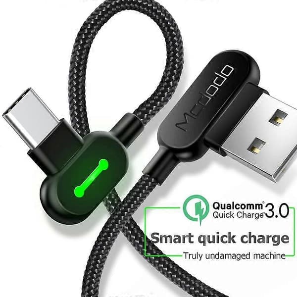 0,5m/1,2m/1,8m USB-kabel L-formet rettvinklet Type C-ledning for hurtiglading av spill [D] 1,2M