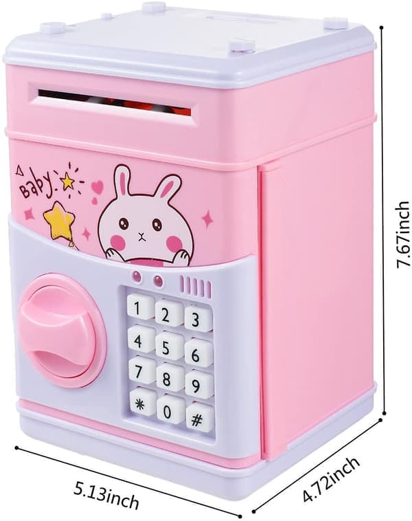 [LCS] Spargris Elektroniska Spargrisar Bra Presentleksak För Barn Pink