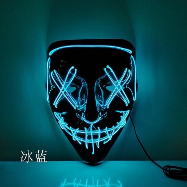 LED-naamio 8 kpl sis. paristot - Halloween