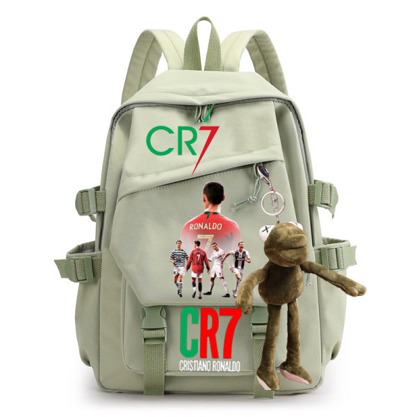 CR7 ryggsäck i canvas student skolväska för män och kvinnor axelväska 25