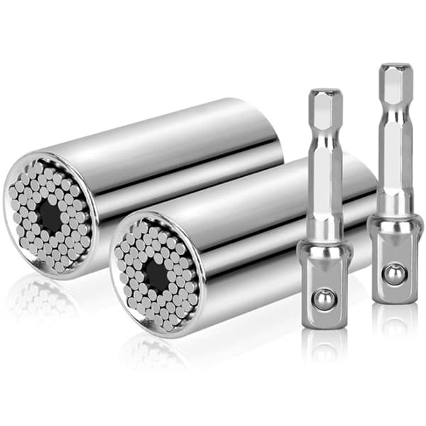 /#/2 stk. Universal Topnøglesæt 7-19mm Multifunktionel Reparations Soc/#/