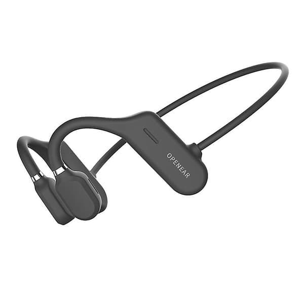 Trådløse knogleledningshovedtelefoner Bluetooth Open Ear Sports Headset-Sort