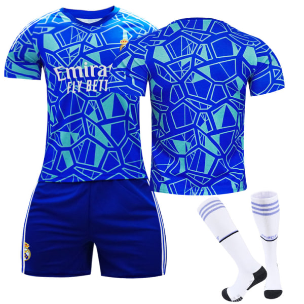 2023 Real Madrid Goalkeeper Edition Fotbollströja Training Kit Unnumbered Kids 28(150-160CM)