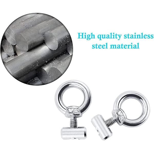 4 stk Markiselåser 6mm for Caravan Bobil Campingvogn Camping Telt Utstyr Markiser Tilbehør, 304 Rustfritt Stål