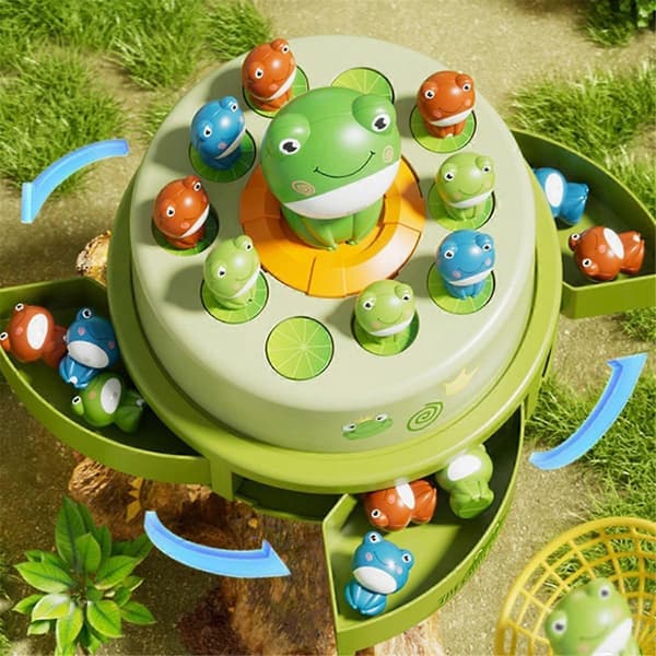 Barnleksak Launch Frog Tecknad Flygande Groda Fångande Utveckling Sensorisk Interaktion Pusselleksak