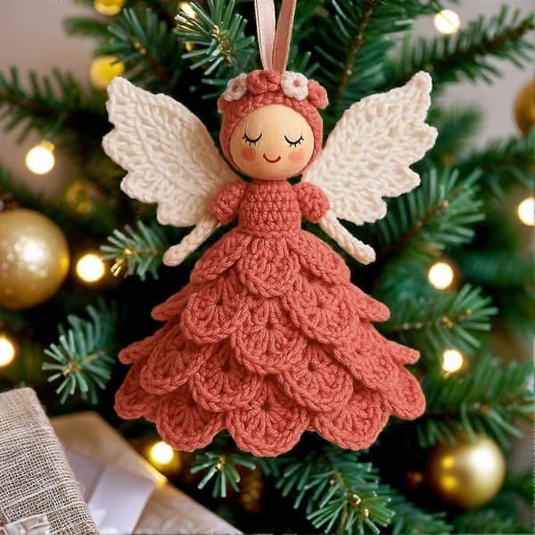 DIY Engel Dekorativt Hæklesæt Til Juletræ Eller Julepynt{ROG}