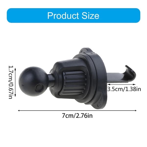 17 mm rund hodebase for biltelefonholder Universal bilventiltelefonstativ