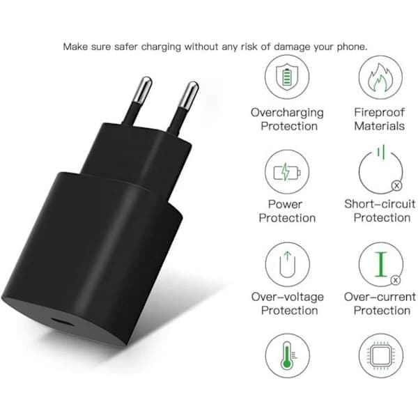 25W Samsung Snabbladdare med USB-C 2M Kabel, Supersnabb Laddningsadapter för Galaxy S24 S23 S22 Ultra, Resevänlig Strömkontakt