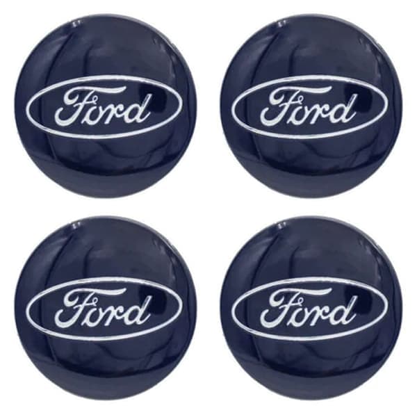 Ford Centrumkåpor / Fälgnav Bilmärken - 4-pack 54mm - Blå