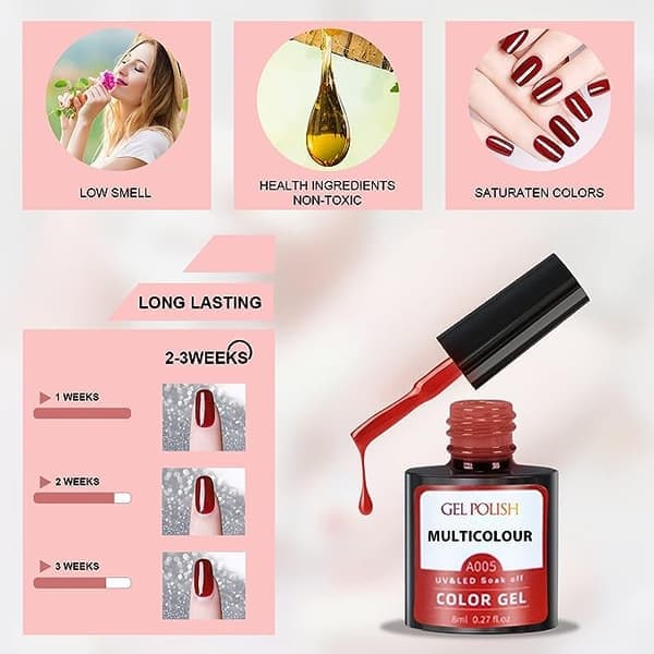 UV-nagellack, 23-delat UV-gelnagellack Shellac-set med baslack 10 ml