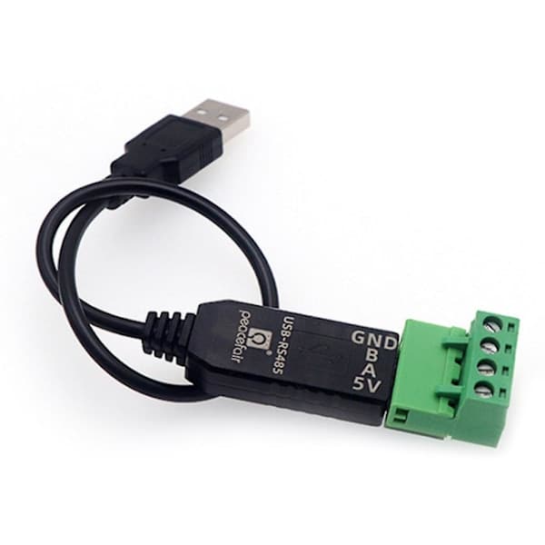 RS485 til USB 485 Konverter Adapter Understøttelse til Win7 XP WIN98 WIN2000 WINXP WIN7 WIN10 VISTA [DB] Sort