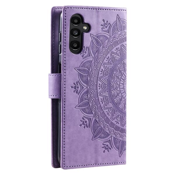 Kompatibel med Samsung Galaxy A34 5G-deksel Mandala Lær Lilla