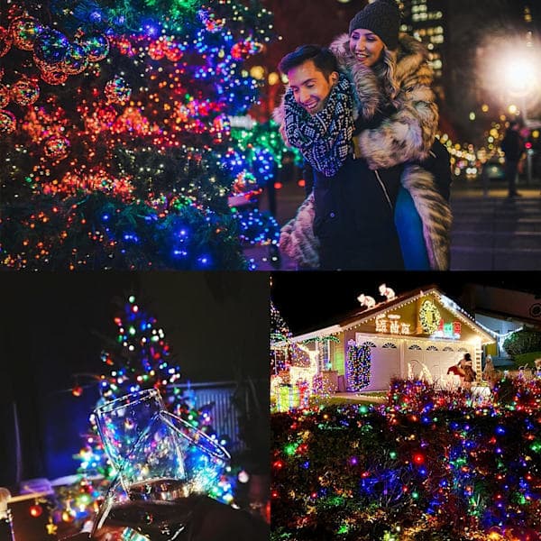 Erittäin pitkät 100 m valosarjat, 1000 LED-ulkojouluvaloa Multicolor
