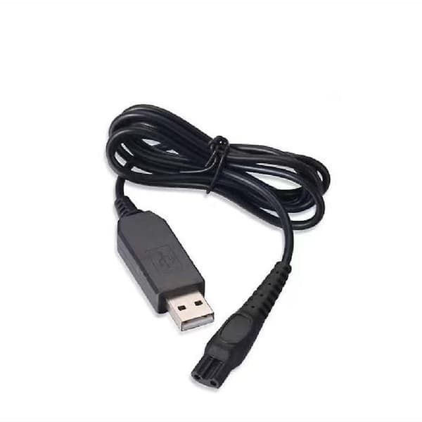 USB Opladerkabel til Philips 3000 HQ8505 Barbermaskine Trimmer Opladerledning Sort