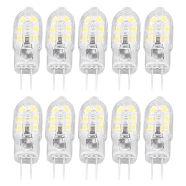 10-pack G4 LED-lampor, dimbara, hög ljusstyrka & CRI, varmvit [JSR]