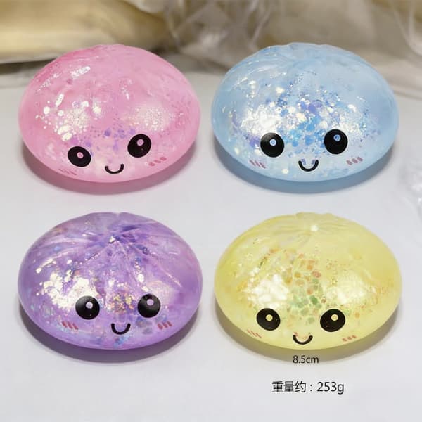 Super Crazy Fun Rainbow Mysterious Soft Bun Mysterious Dumpling Pink Sparkling Explosive STJ3 1 stk