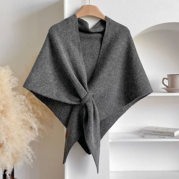 Damhalsduk Pashmina & Triangulär Sjal – Varm Lång Sjal för Fest & Vinterbruk Dark Gray