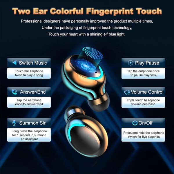Trådløse Bluetooth-hodetelefoner - Trådløse Bluetooth In-Ear-hodetelefoner