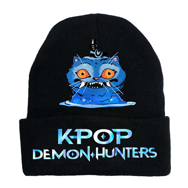 KPOP Demon Hunter Tyk Varm Ørevarmende Hat Herre Vinter Ride Strikket Hat white