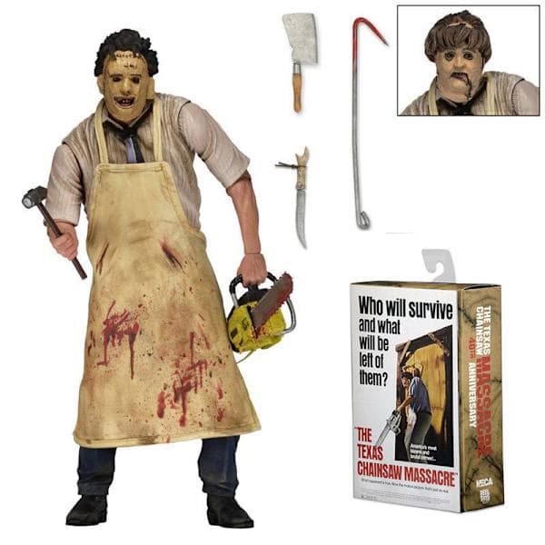 NECA Texas Chainsaw Man Leatherface 40-årsjubileumsfigur/docka
