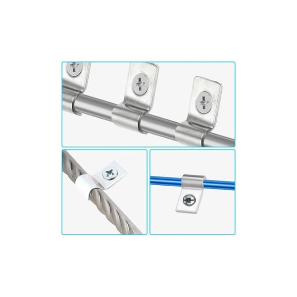 60 stive gjerdefester: M5 stive gjerdeklemmer, for hjem, hage, feste for 5 mm diameter rør, stive gjerdeklemmer