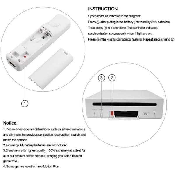 2-pak trådløs controller og Nunchuck til Wii- og Wii U-konsoller - Perfekt