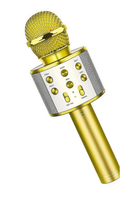 Karaokemikrofon med høyttaler og Bluetooth Rosa