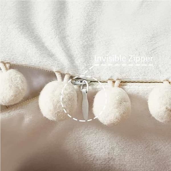 Kuddfodral - 30x50 cm - Krämvit - 2-pack - Mjuk sammet