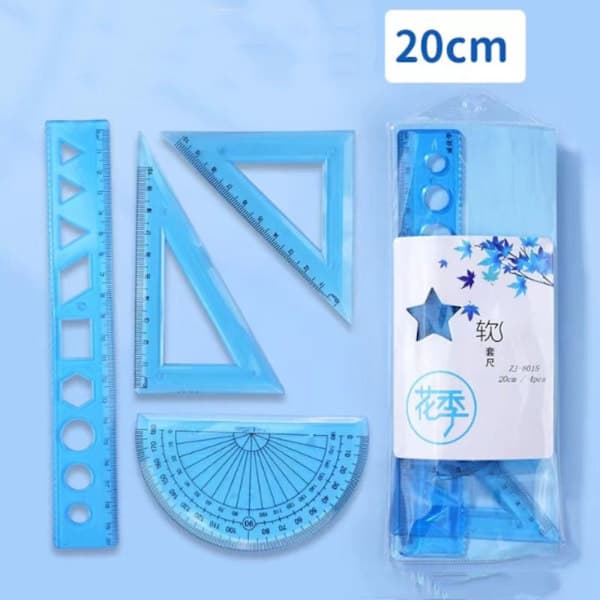 set flexibla okrossbara linjaler plastlinjal