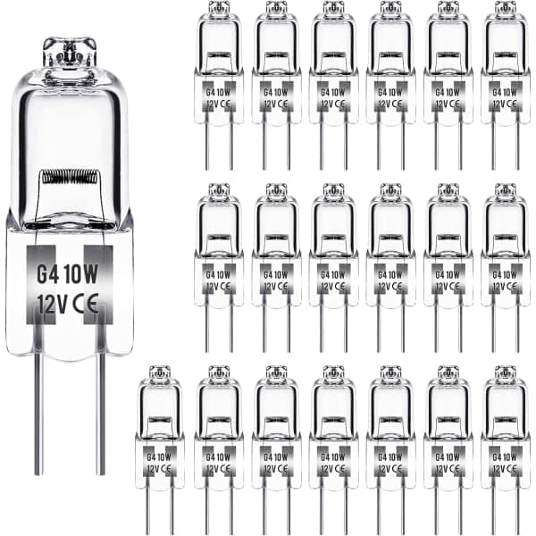 G4 halogenlampor 10W 12V - Varmvit 10W 20pcs