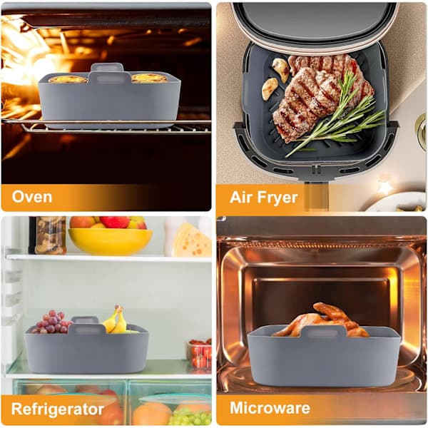 21x7cm, Silikoneforme til Airfryer, Tilbehør til Airfryer - Silikonekurv til Airfryer