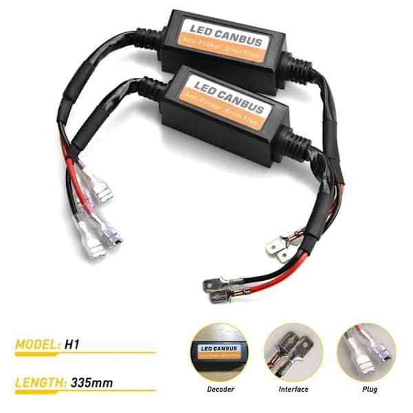 1 stk LED Canbus dekoder for bil H1 H3