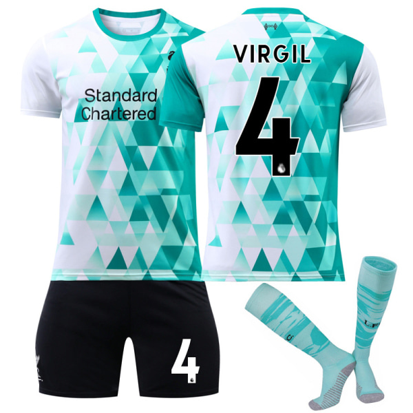 22/23 Liverpool Borta Salah Mane Fotbollströja Training Kit VIRGIL NO.4 XL
