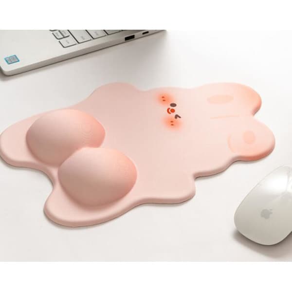 Musemåtte med tegneseriedesign og skridsikkert greb Pink
