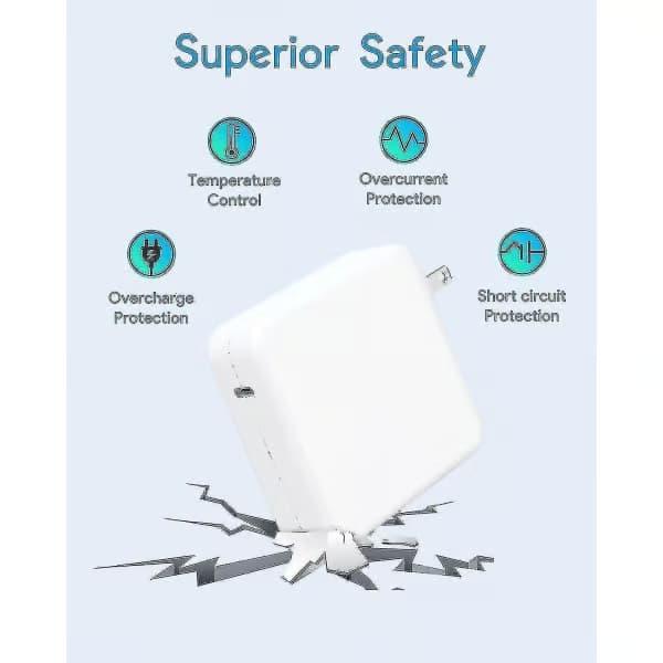 60W Macbook Pro-oplader - Erstatningsoplader med L-spids til ældre Macbook Pro 13 tommer