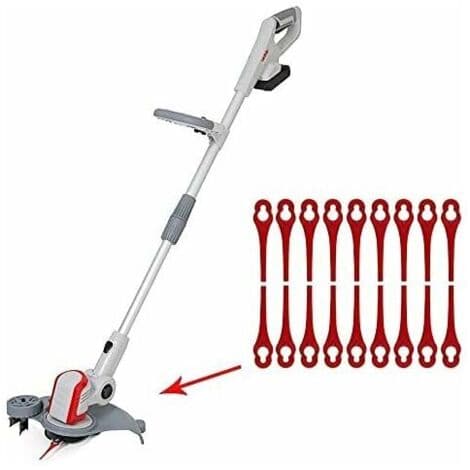 100 erstatningsblader kompatible med IKRA IART 2520 gresstrimmer, nylonblader for IAT 20-1M