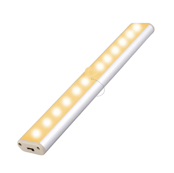 Trådlösa LED-belysningsspotlights med rörelsesensor - 18 cm vit