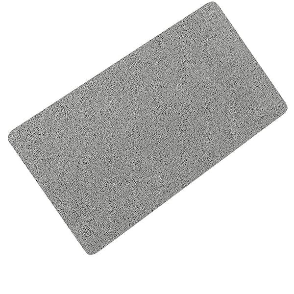 Grå skridsikker brusemåtte 40 * 60 cm, skridsikker badekar måtte med afløb