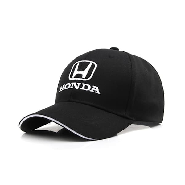 Honda Team Racing Kasket med Broderet Skygge - Sort